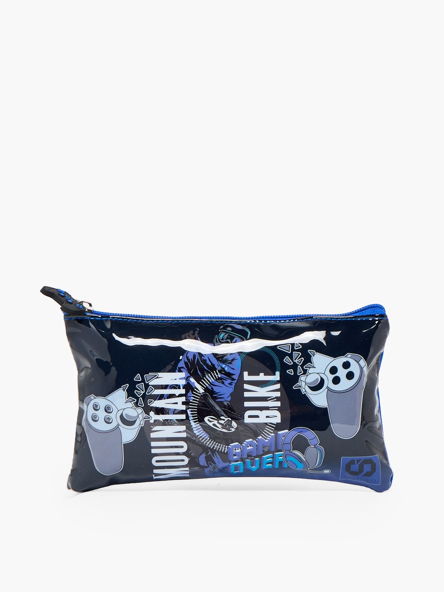 Game Print 5-Piece School Trolley Bag Set with Lunch Bag - 16 inch