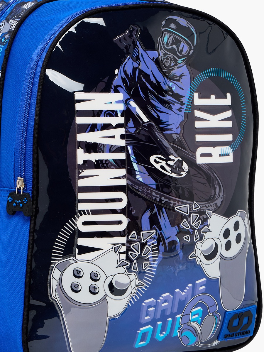 Game Print 5-Piece School Trolley Bag Set with Lunch Bag - 16 inch