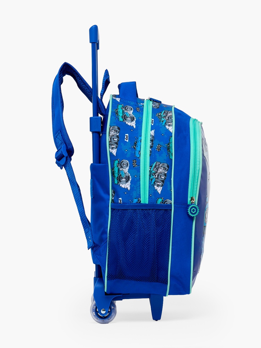 Truck Print 5-Piece School Trolley Bag Set with Lunch Bag - 16 inch
