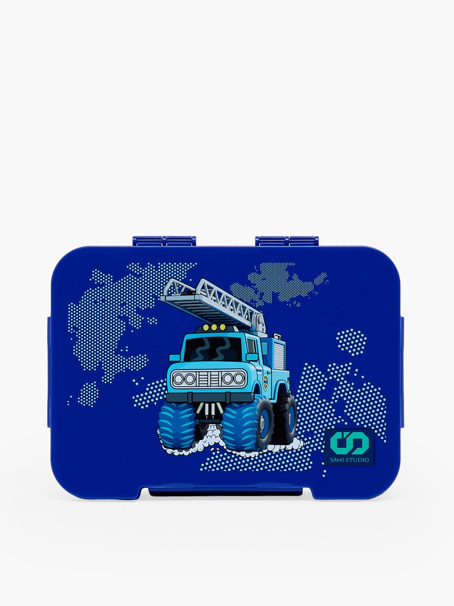 Truck Print 5-Piece School Trolley Bag Set with Lunch Bag - 16 inch