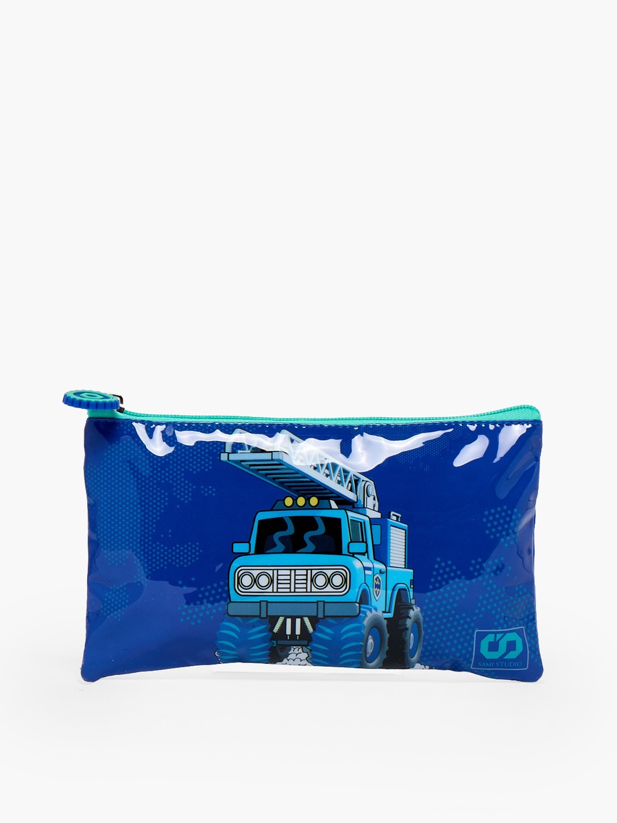 Truck Print 5-Piece School Trolley Bag Set with Lunch Bag - 16 inch