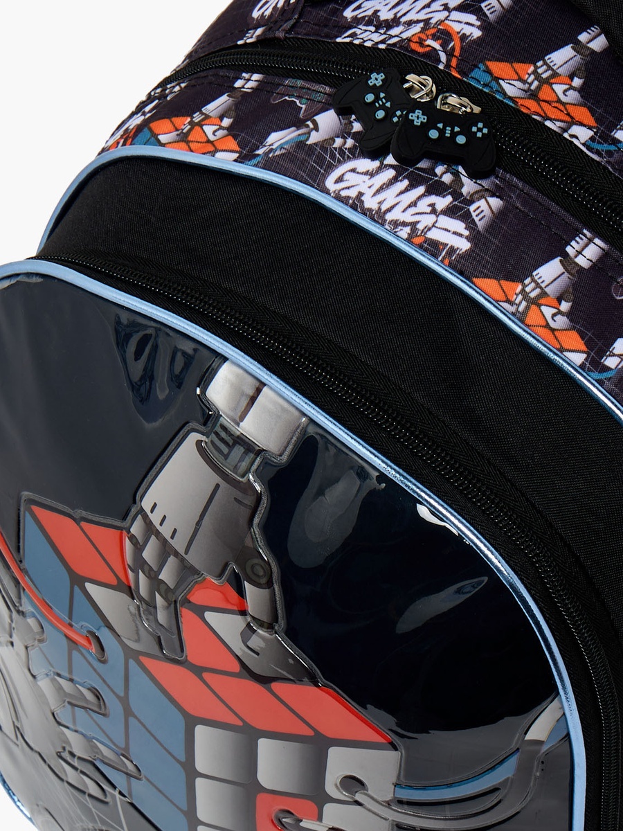 Rubiks Print 5-Piece School Trolley Bag Set with Lunch Bag -16 inch