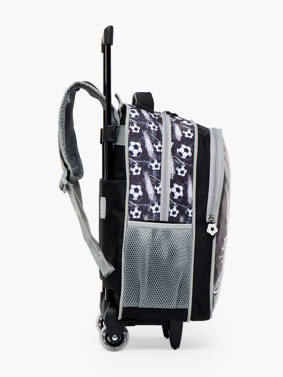 Football 5-Piece School Trolley Bag Set with Lunch Bag - 16 inch
