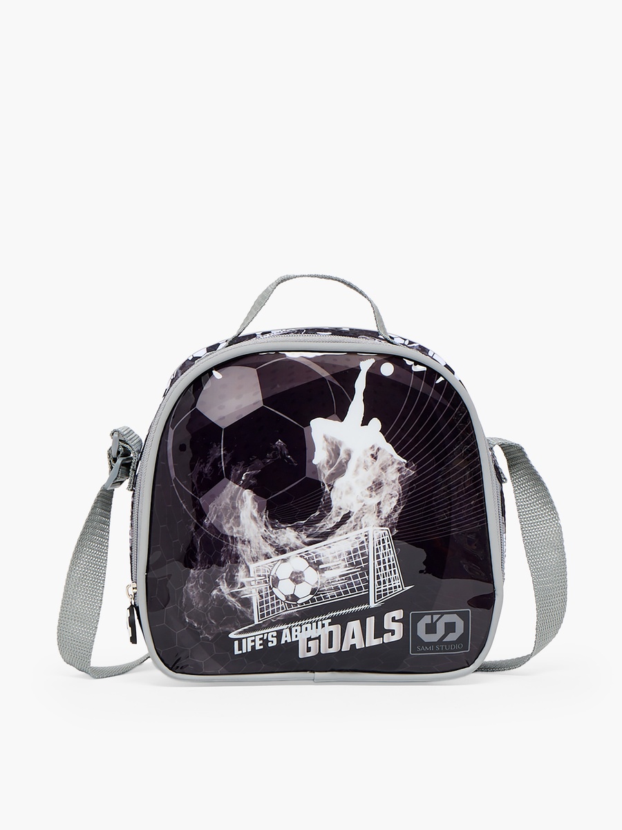 Football 5-Piece School Trolley Bag Set with Lunch Bag - 16 inch