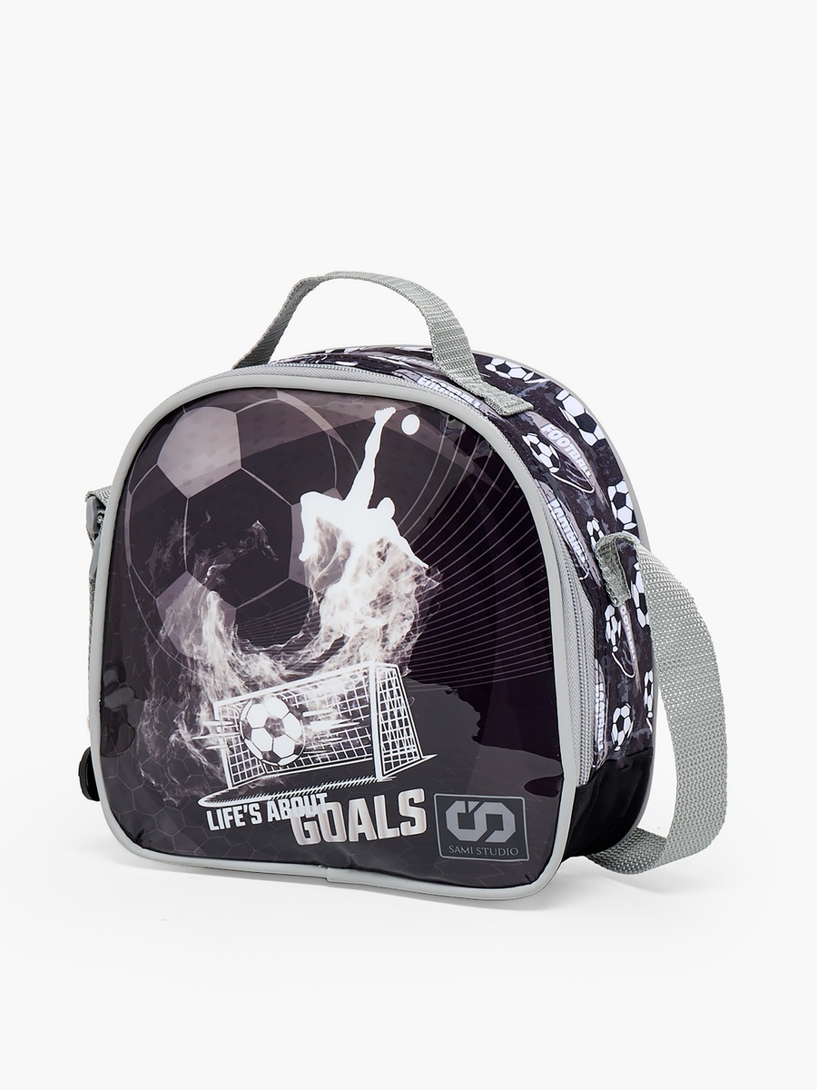Football 5-Piece School Trolley Bag Set with Lunch Bag - 16 inch