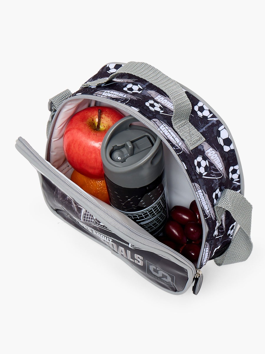Football 5-Piece School Trolley Bag Set with Lunch Bag - 16 inch