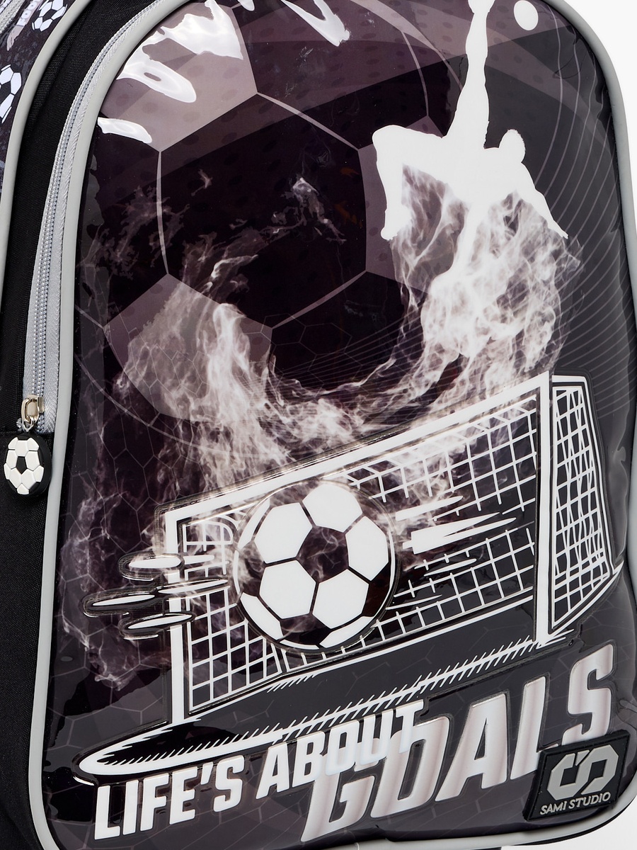 Football 5-Piece School Trolley Bag Set with Lunch Bag - 16 inch