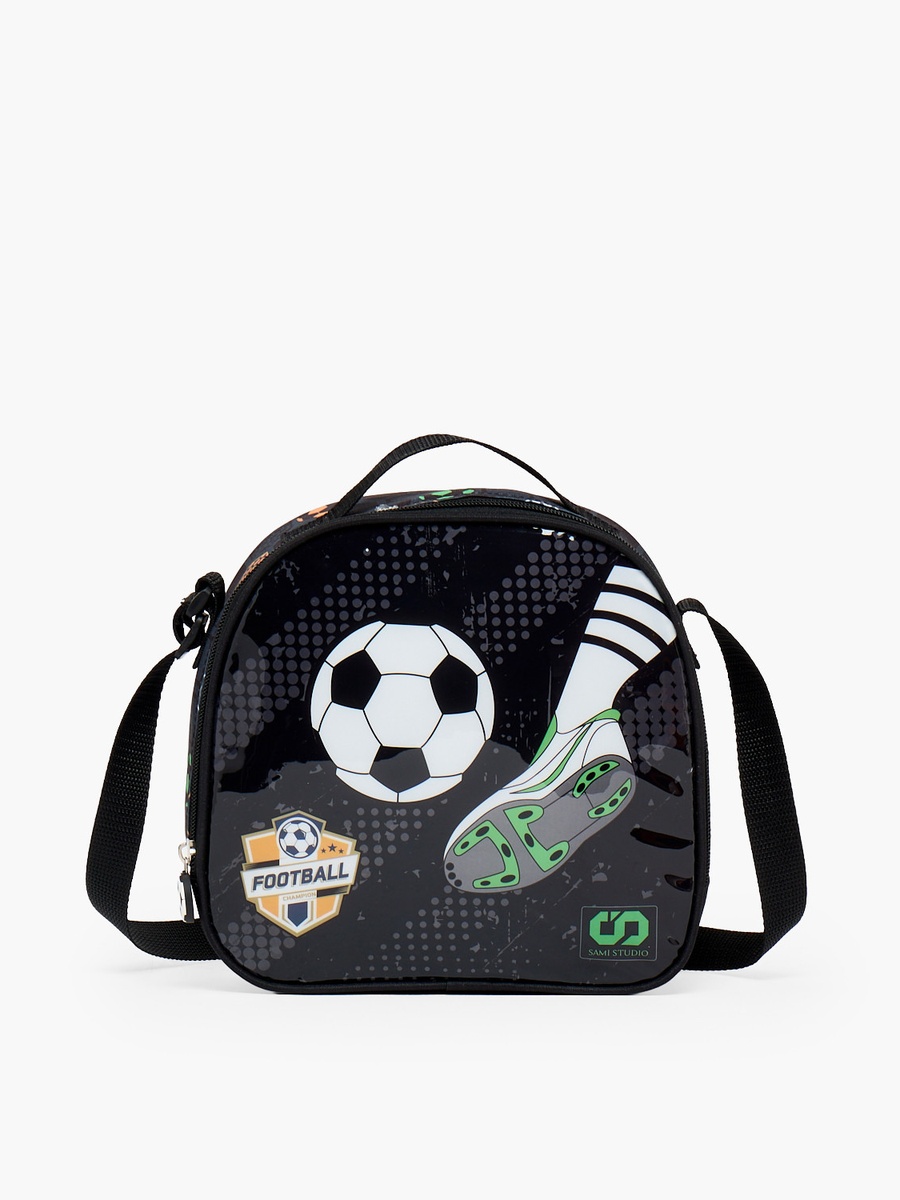 Football 5-Piece School Trolley Bag Set with Lunch Bag - 16 inch