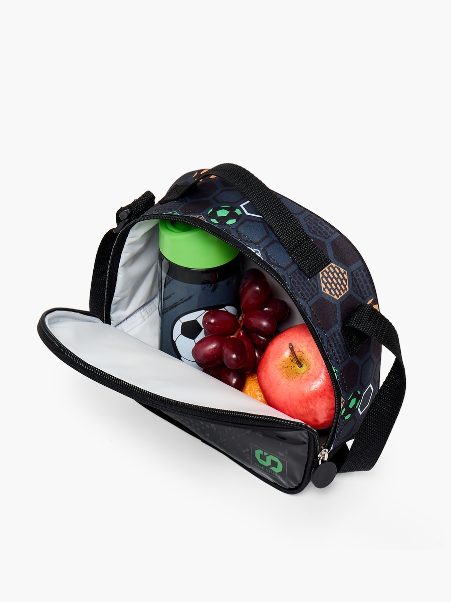 Football 5-Piece School Trolley Bag Set with Lunch Bag - 16 inch