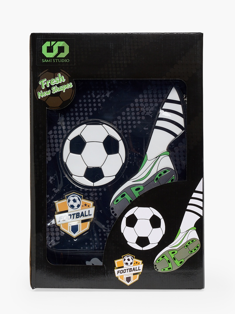 Football 5-Piece School Trolley Bag Set with Lunch Bag - 16 inch