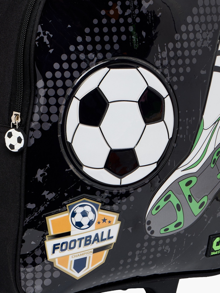 Football 5-Piece School Trolley Bag Set with Lunch Bag - 16 inch