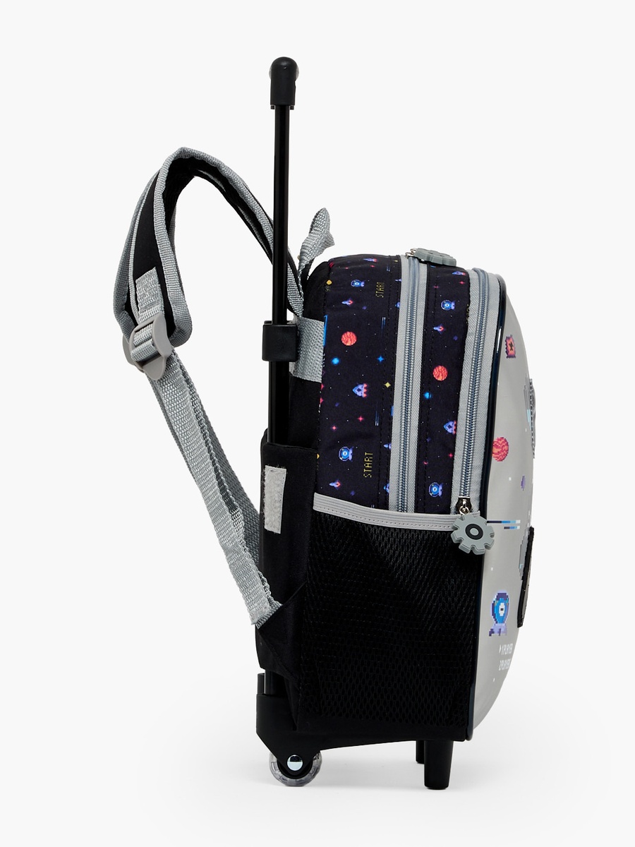 Robot Print 3-Piece School Trolley Bag Set with Lunch Bag - 12 inch