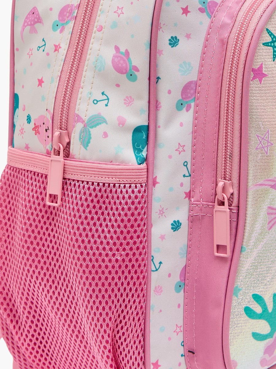 Girls Printed Print 3-Piece School Trolley Bag Set with Lunch Bag - 12 inch