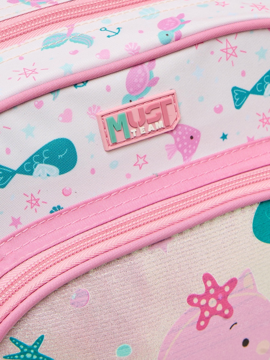 Girls Printed Print 3-Piece School Trolley Bag Set with Lunch Bag - 12 inch