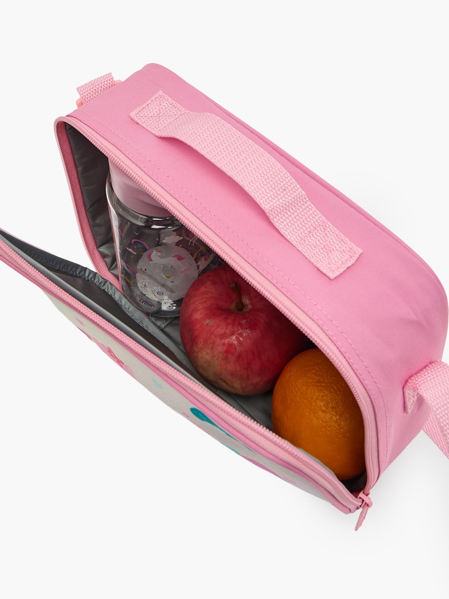 Girls Printed Print 3-Piece School Trolley Bag Set with Lunch Bag - 12 inch