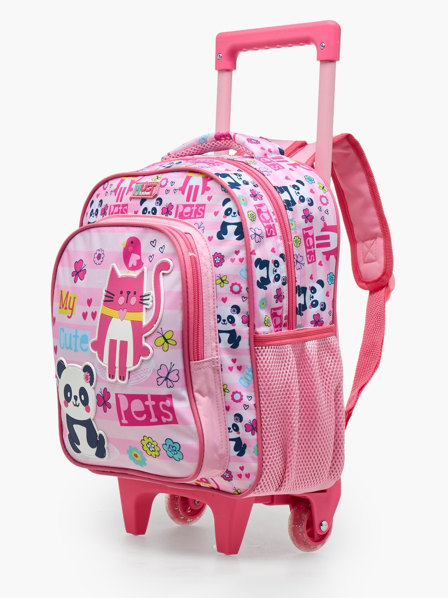 Girls Pets Print 3-Piece Trolley Bag Set with Pencil Case - 12 inch