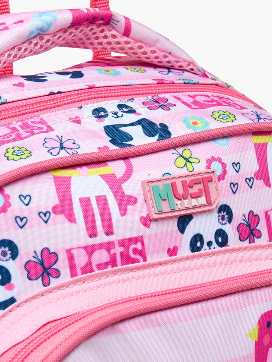 Girls Pets Print 3-Piece Trolley Bag Set with Pencil Case - 12 inch