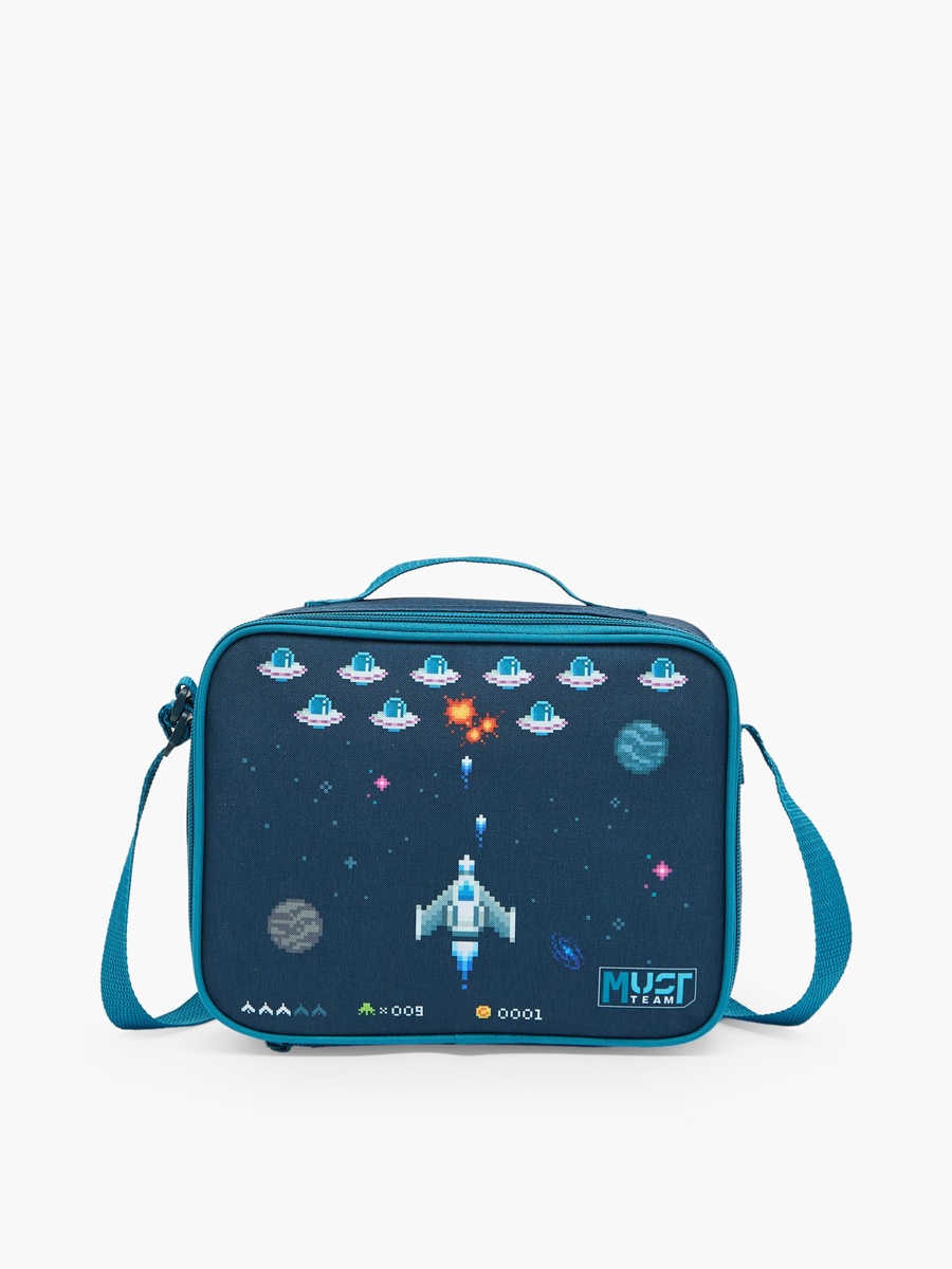Boys Game Print 4-Piece School Trolley Bag Set with Pencil Pouch - 16 inch
