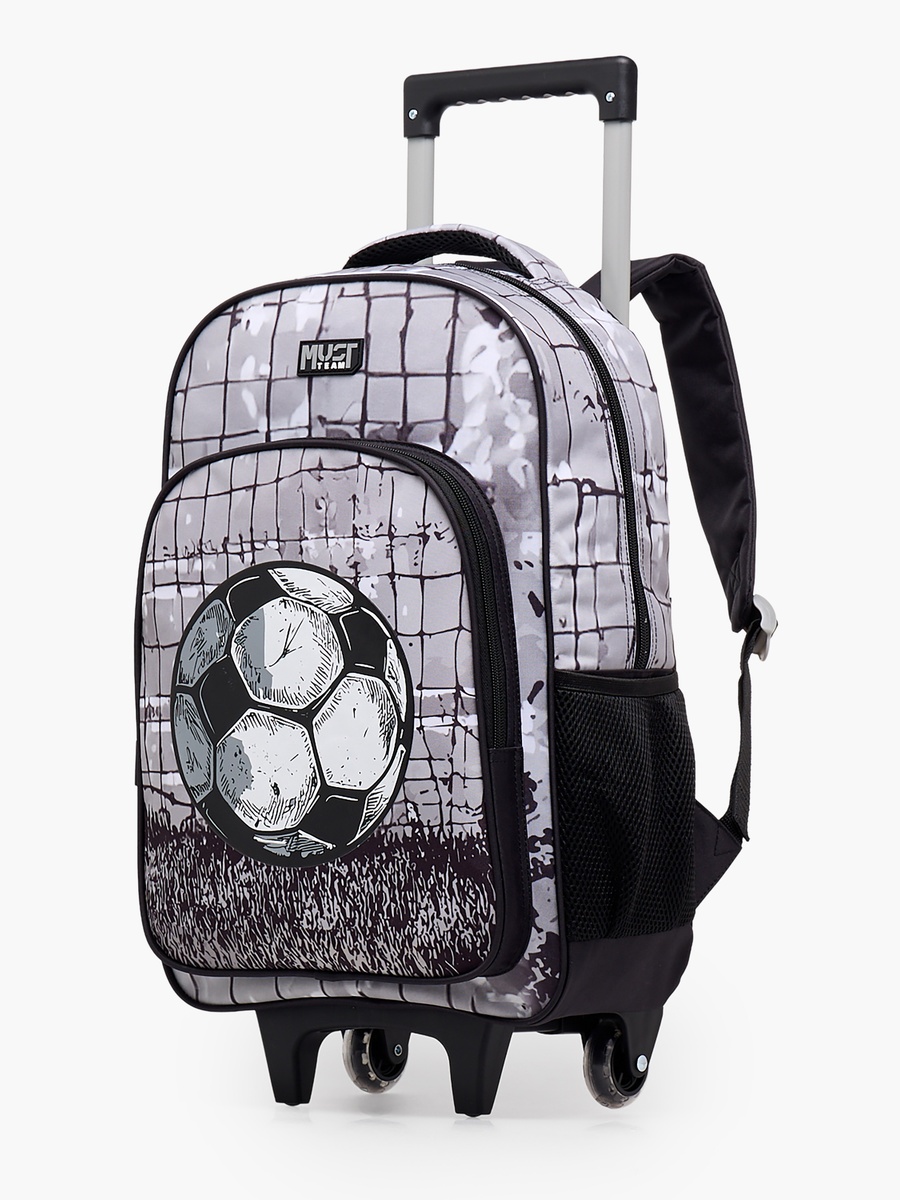 Boys Printed 5-Piece School Trolley Bag Set with Pencil Pouch - 16 inch