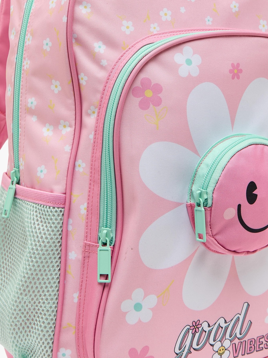 Girls Floral Print 5-Piece School Trolley Bag Set with Lunch Bag - 16 inch