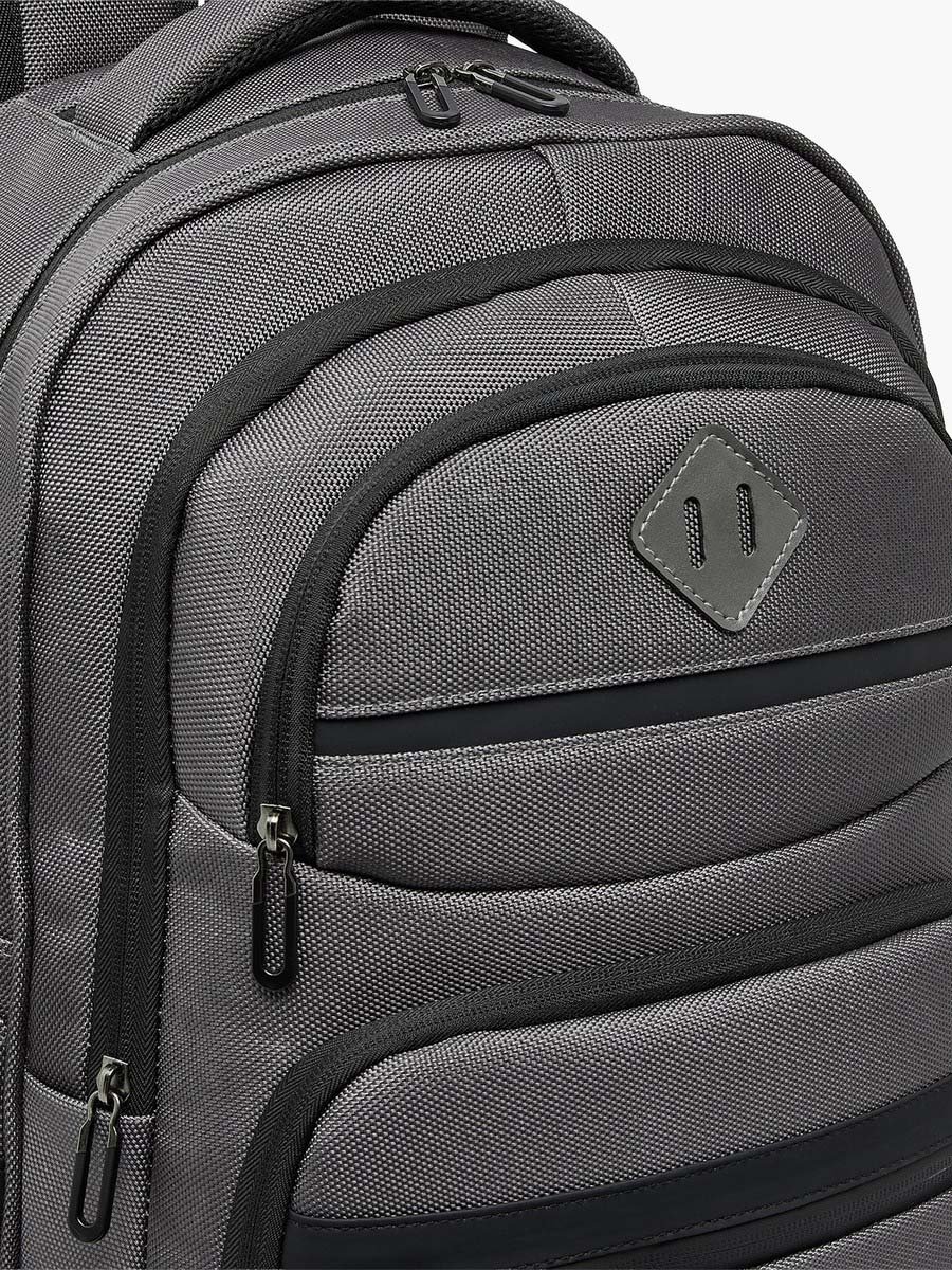 Solid Trolley Backpack with Retractable Handle - 18 inch