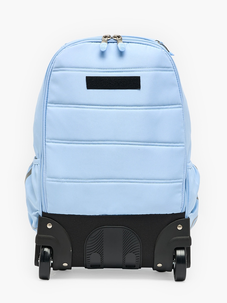 Bow Print Trolley Backpack with Retractable Handle - 18 inch