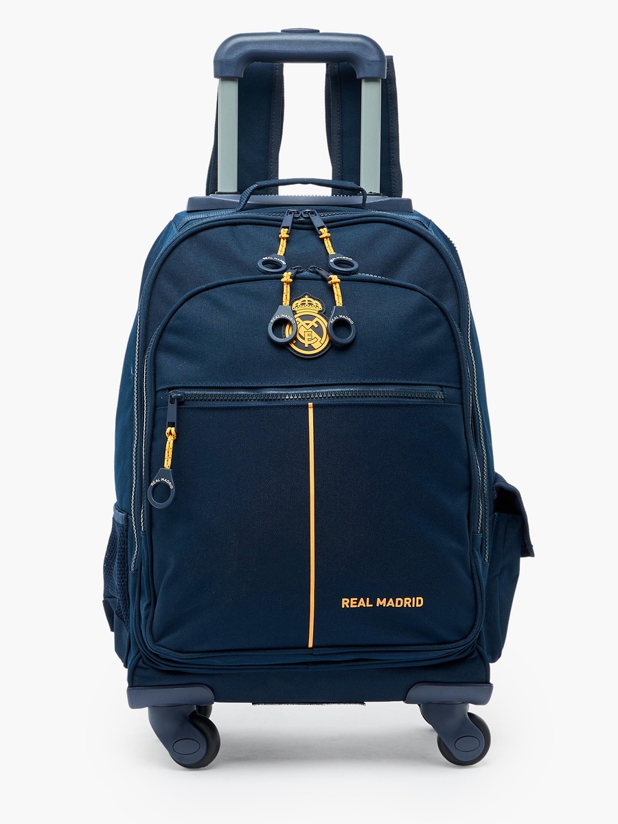 Boys Printed Trolley Backpack with Retractable Handle - 18 inch
