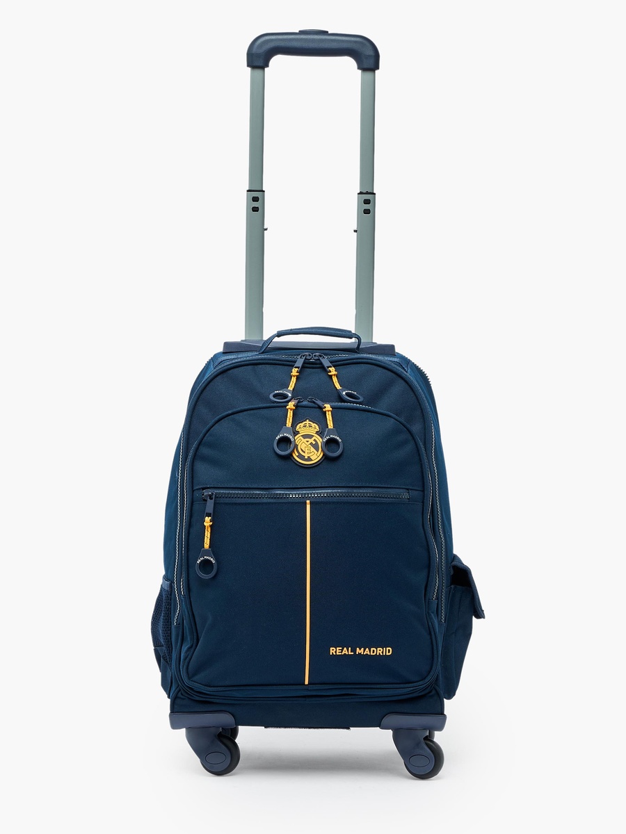 Boys Printed Trolley Backpack with Retractable Handle - 18 inch