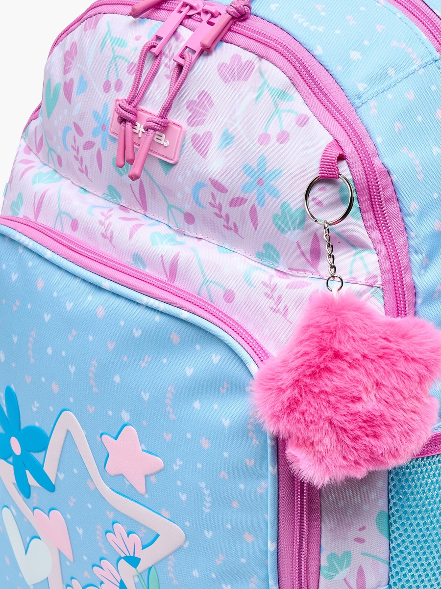 Safta Floral Print Backpack with Padded Shoulder Straps - 18 inch