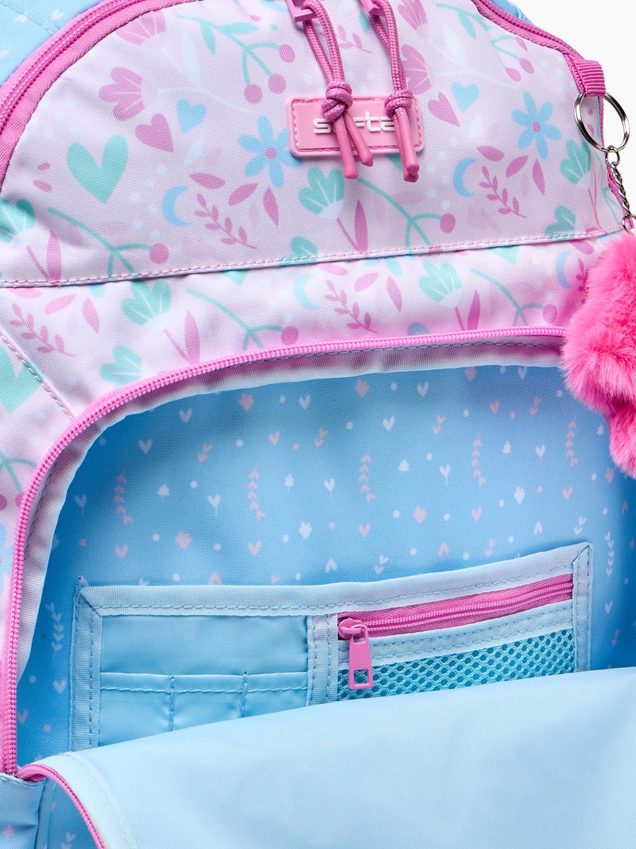 Safta Floral Print Backpack with Padded Shoulder Straps - 18 inch