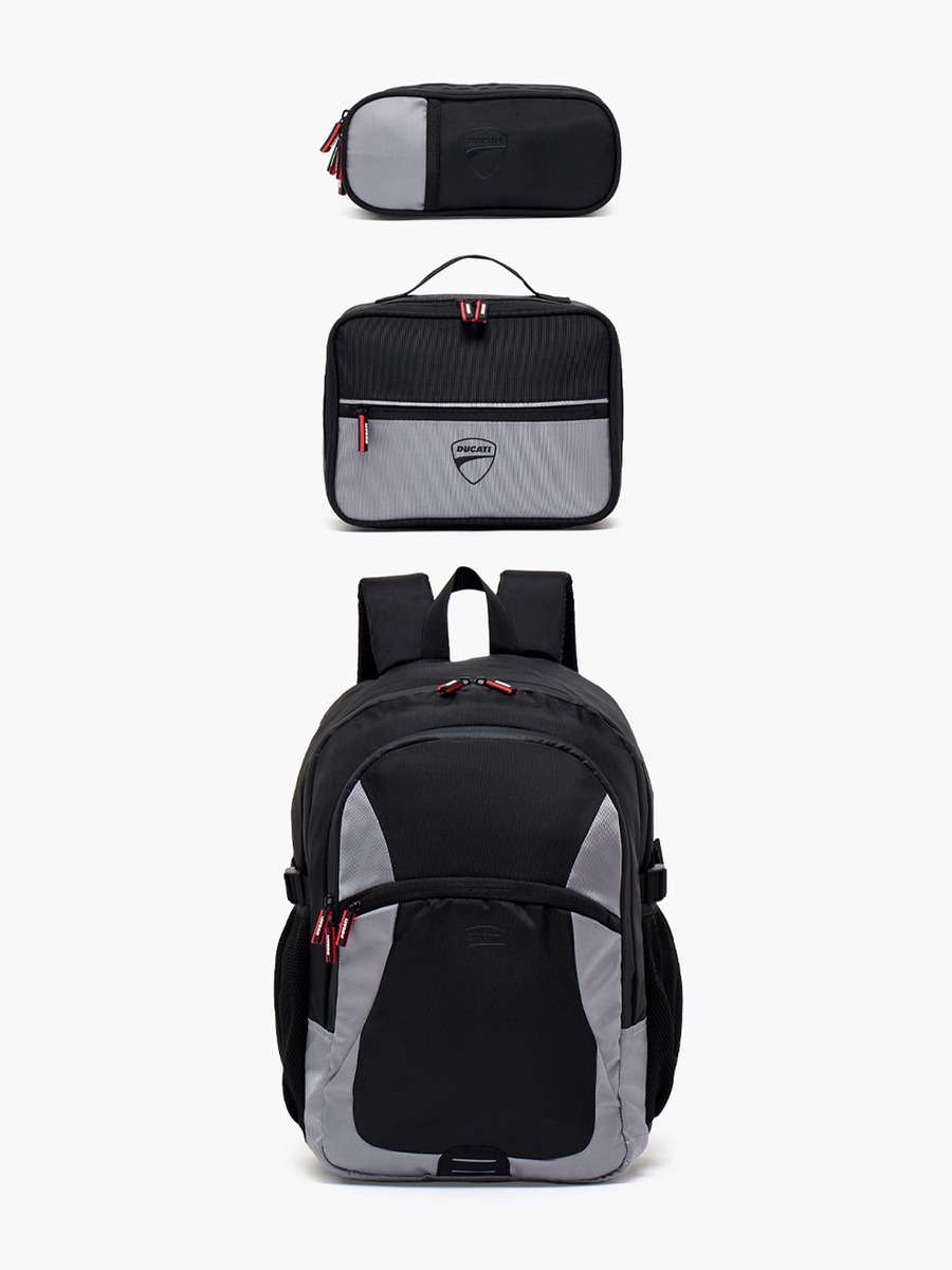 Boys Colourblock Backpack with Adjustable Shoulder Straps - 18 inch