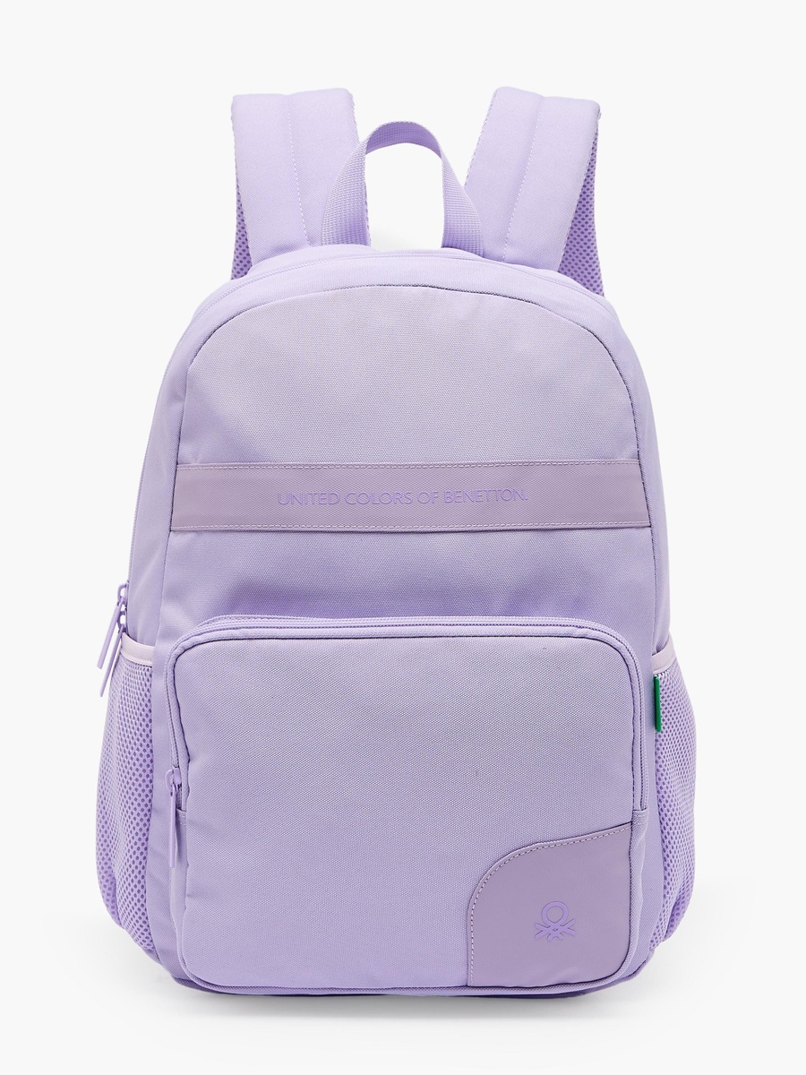 Logo Print Backpack with Padded Straps - 17 inch