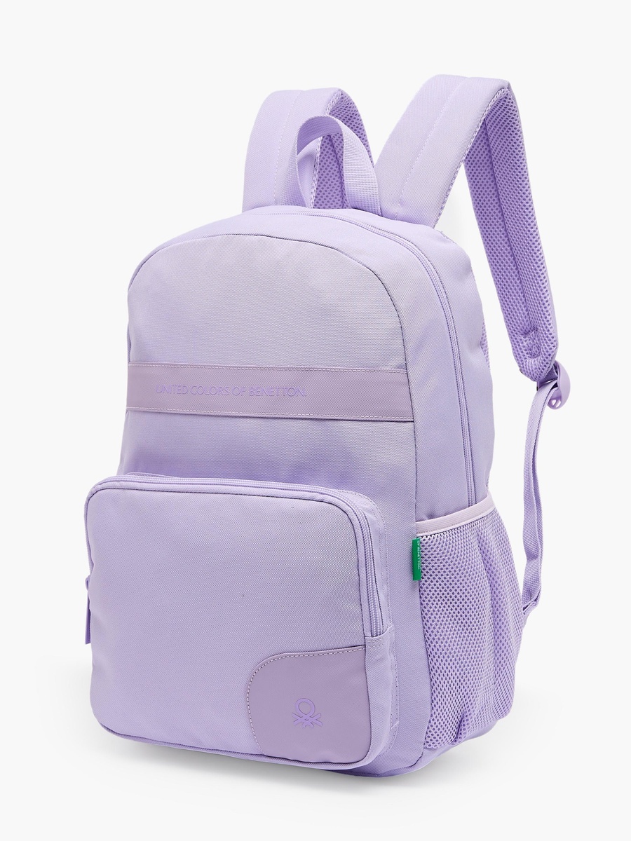 Logo Print Backpack with Padded Straps - 17 inch