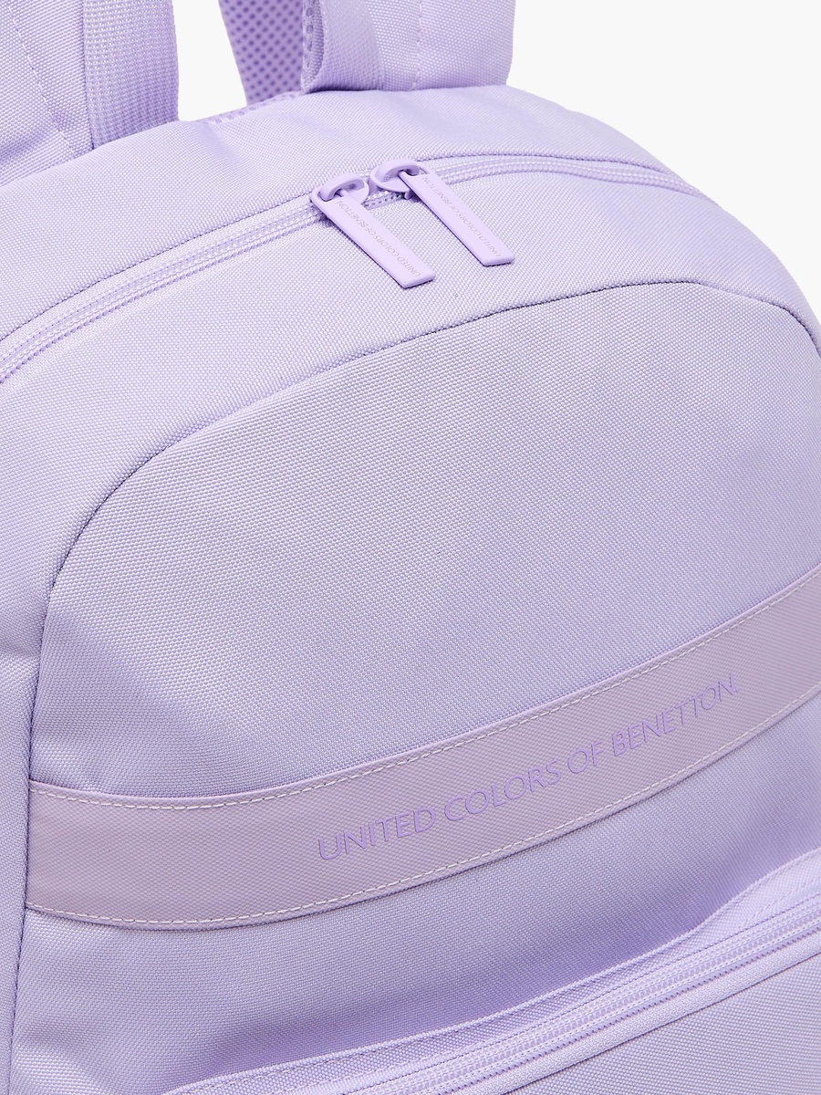 Logo Print Backpack with Padded Straps - 17 inch