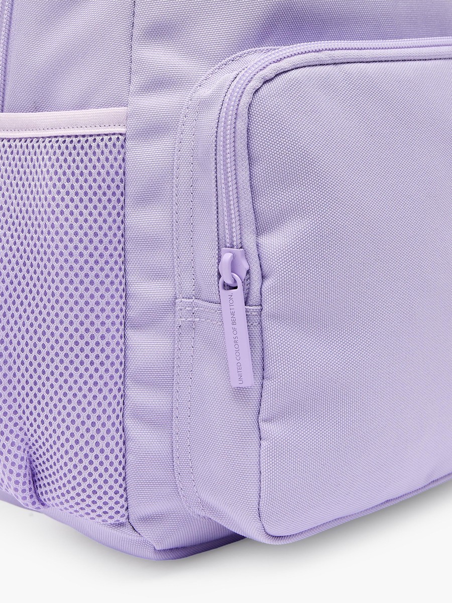 Logo Print Backpack with Padded Straps - 17 inch