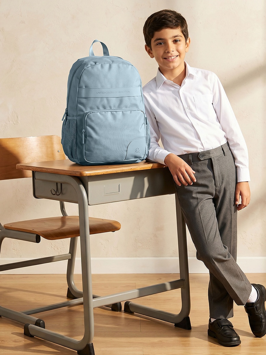 Solid Backpack with Padded Straps - 17 inch