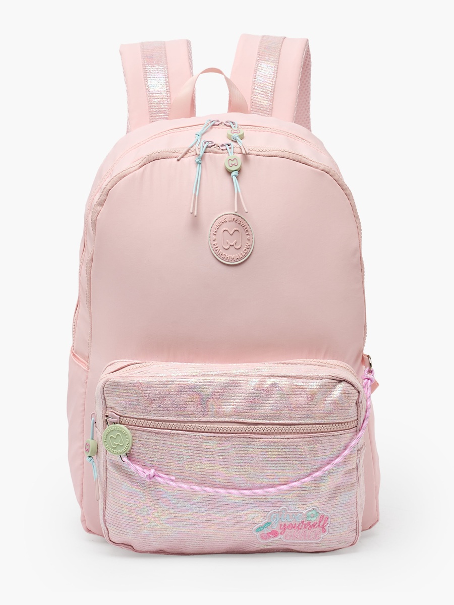 Girls Textured Backpack with Padded Shoulder Straps - 17 inch