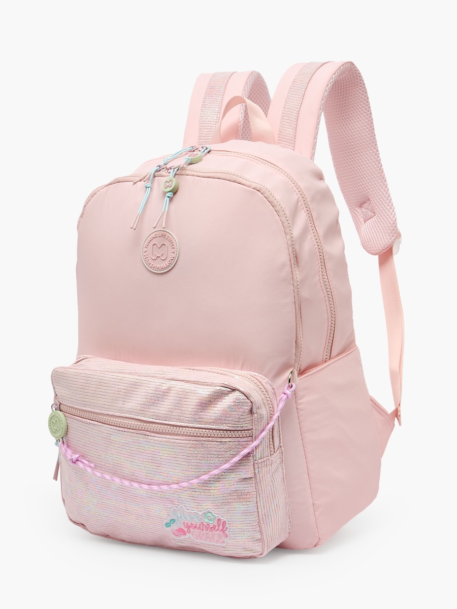 Girls Textured Backpack with Padded Shoulder Straps - 17 inch