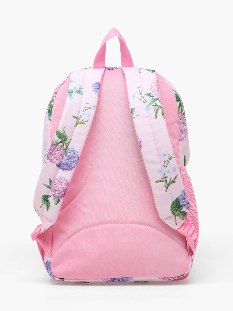 Floral Print Backpack with Adjustable Shoulder Straps - 18 inch