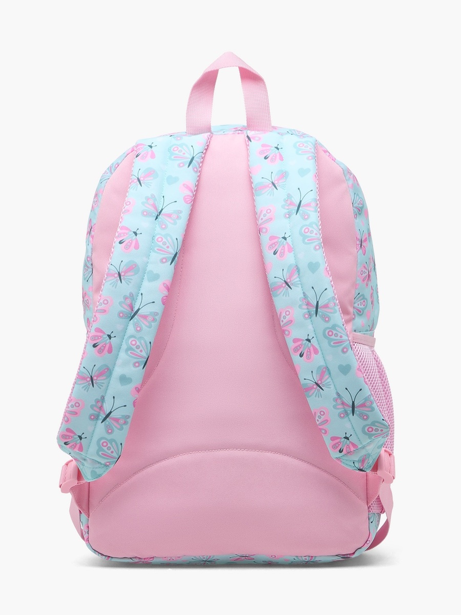 Butterfly Print Backpack with Adjustable Shoulder Straps - 18 inch