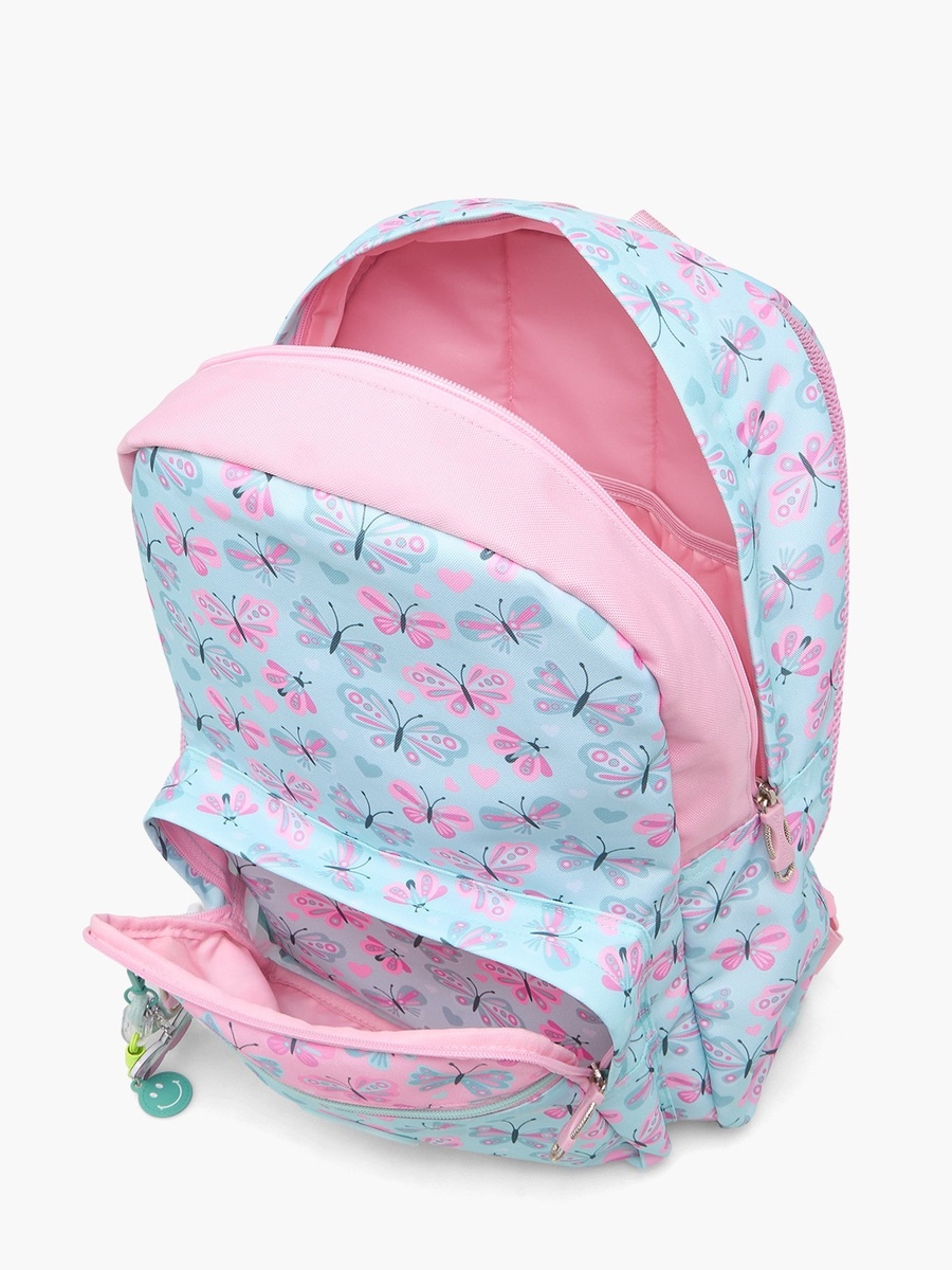 Butterfly Print Backpack with Adjustable Shoulder Straps - 18 inch