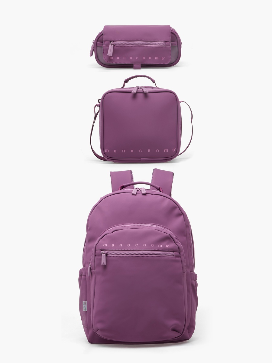 Girls Monocromo Solid Backpack with Adjustable Shoulder Straps - 18 inch