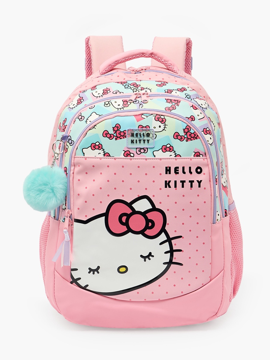 Girls Printed Backpack with Padded Shoulder Straps - 18.1 inch