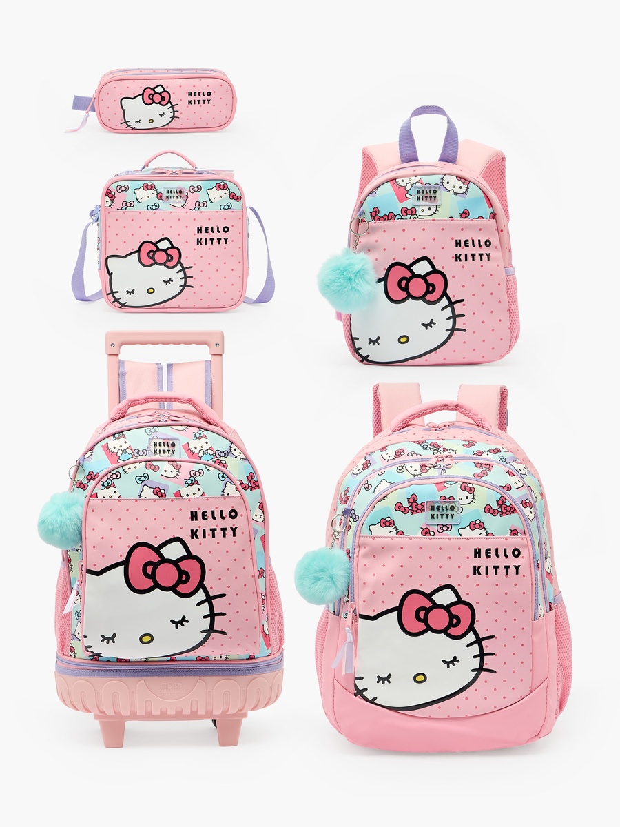 Girls Printed Backpack with Padded Shoulder Straps - 18.1 inch