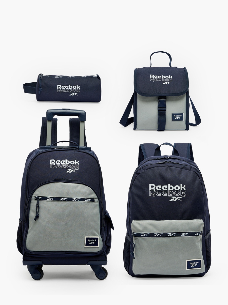 Boys Color Block Logo Print Backpack with Adjustable Shoulder Straps-18.1 inch