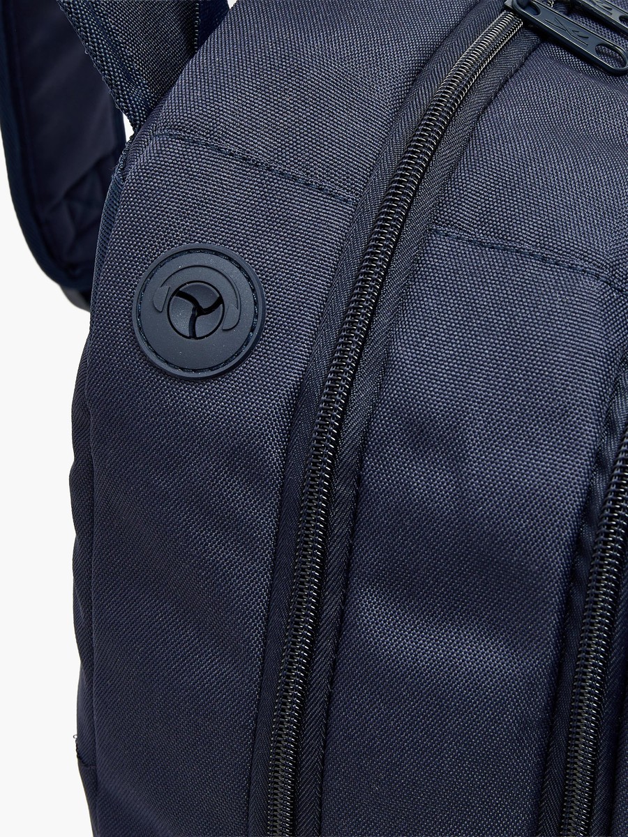 Boys Color Block Logo Print Backpack with Adjustable Shoulder Straps-18.1 inch