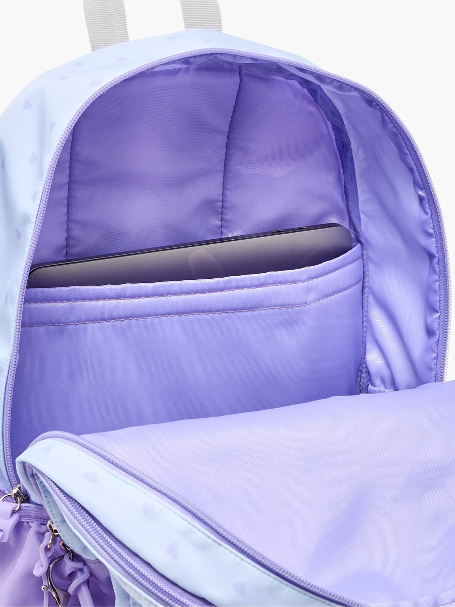 Tropical Print Backpack with Padded Shoulder Straps - 17 inch