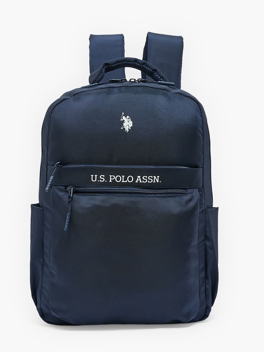 Logo Print Backpack with Padded Shoulder Straps - 17 inch
