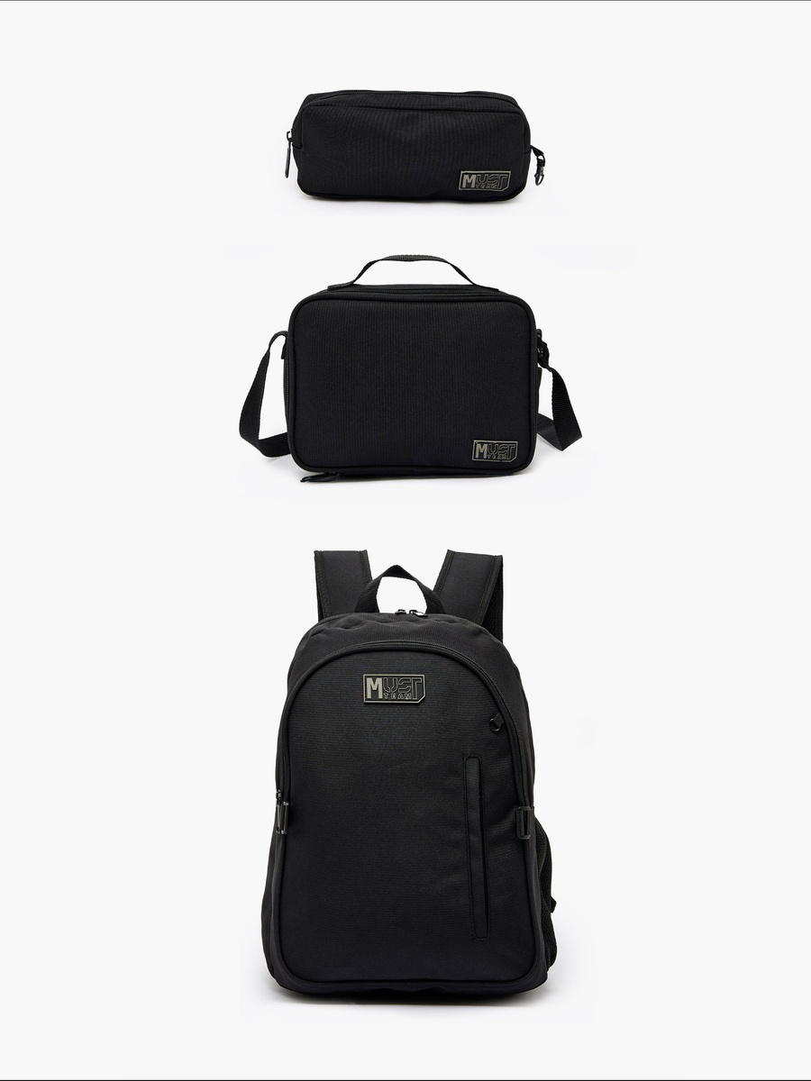 Boys Solid 3-Piece School Backpack Set with Lunch Bag and Pouch - 16 inch