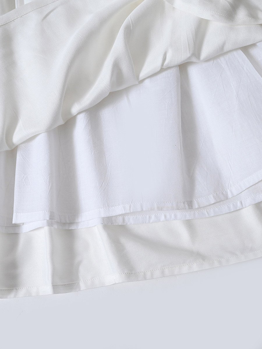 Cotton Woven Embroidered Dress